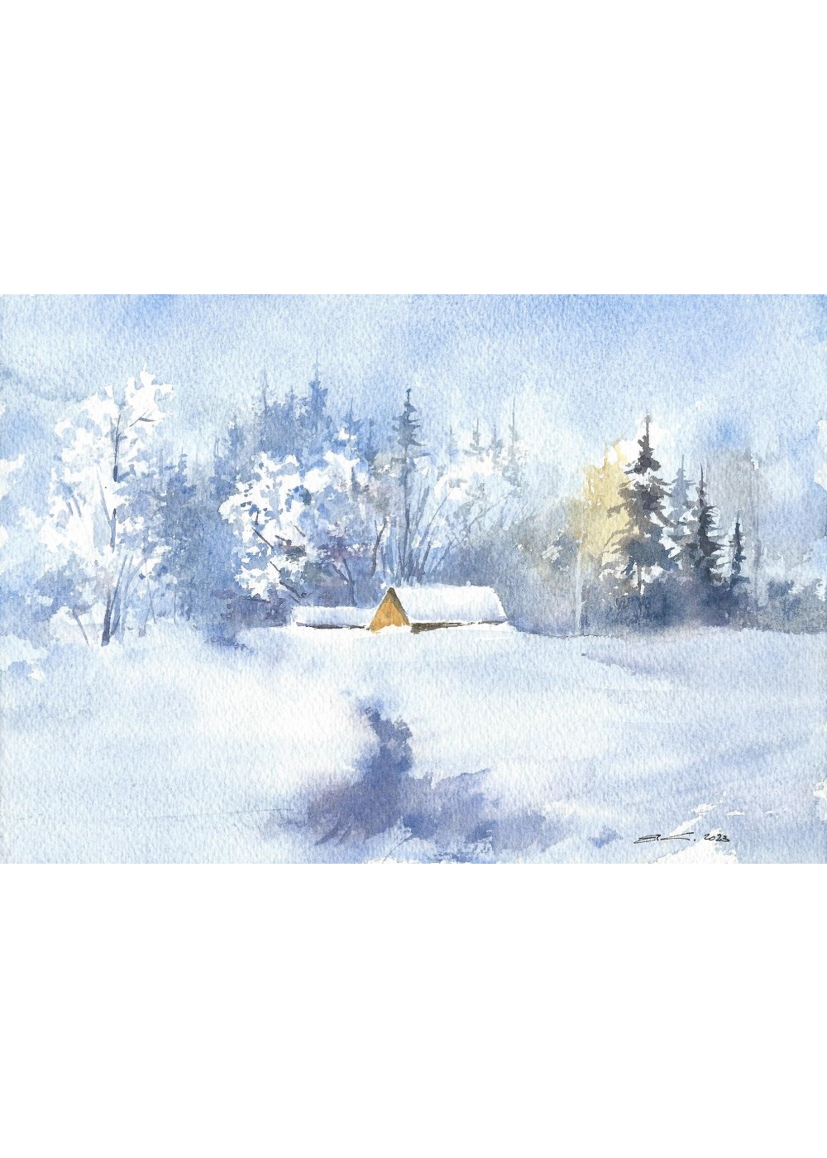 Viktor Kramarenko | Snowbound Home | 7 x 10 | Muse Gallery