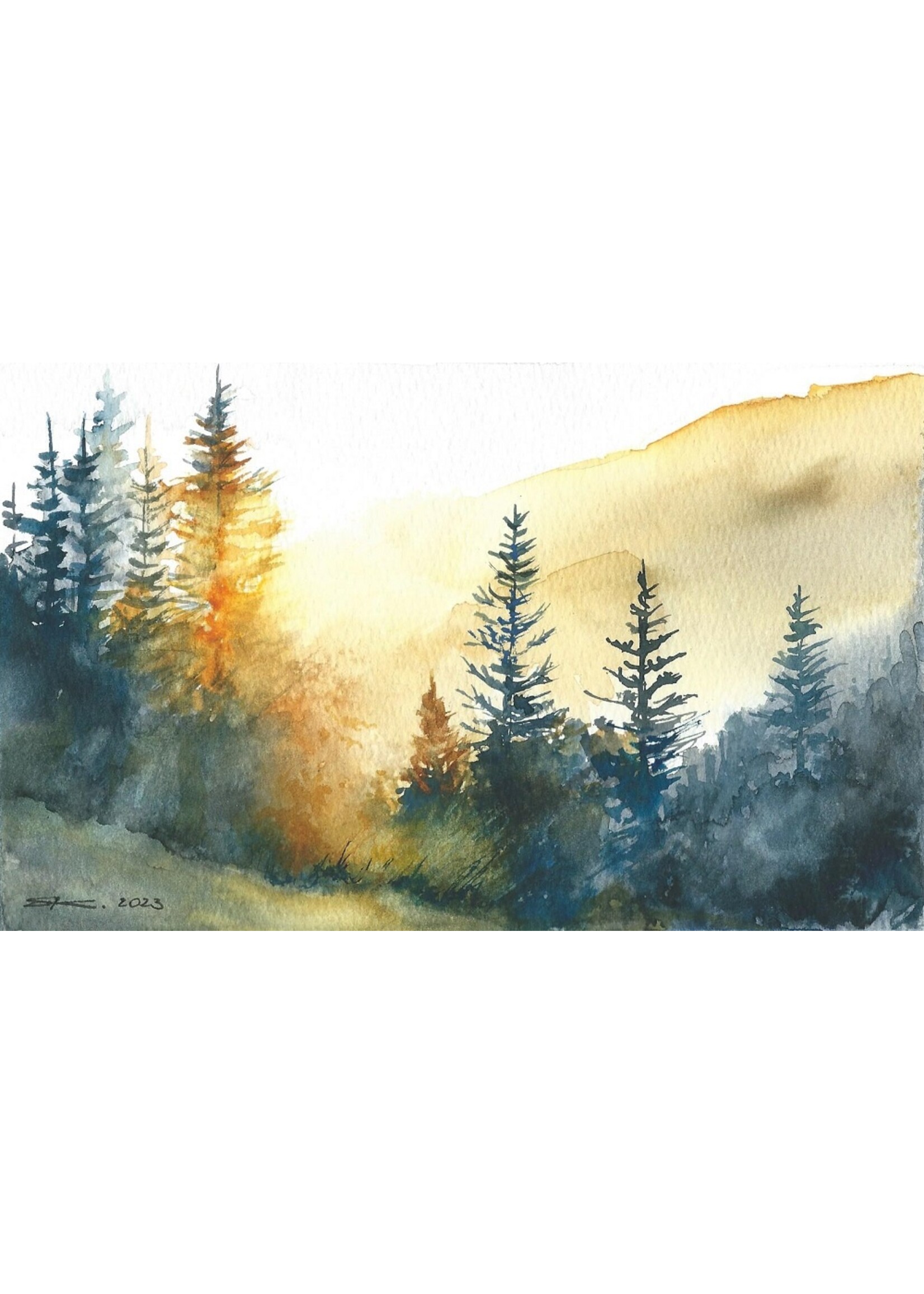 Viktor Kramarenko | Summer's Embrace | 4.75 x 7.5 | Muse Gallery