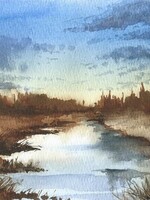 Viktor Kramarenko Under Blue Dusk 4.75 x 7.5 | Muse Gallery