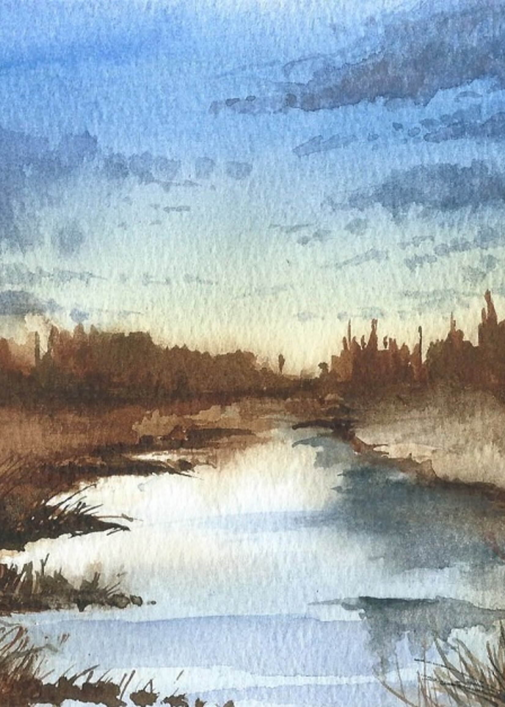 Viktor Kramarenko Under Blue Dusk 4.75 x 7.5 | Muse Gallery