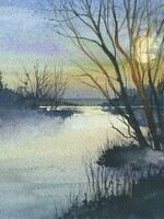 Viktor Kramarenko Dusklight Blue 6 x 9 | Muse Gallery