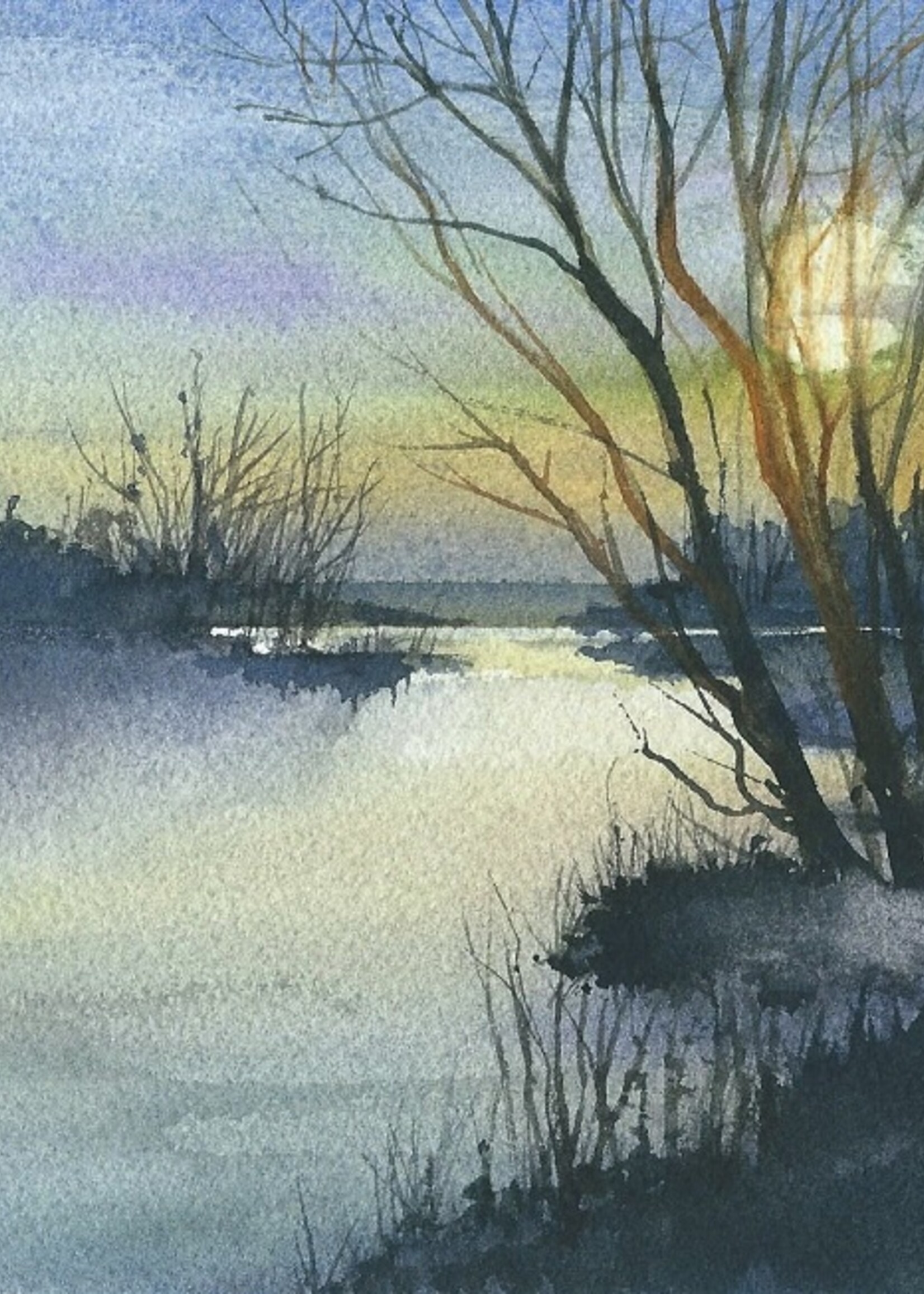 Viktor Kramarenko Dusklight Blue 6 x 9 | Muse Gallery