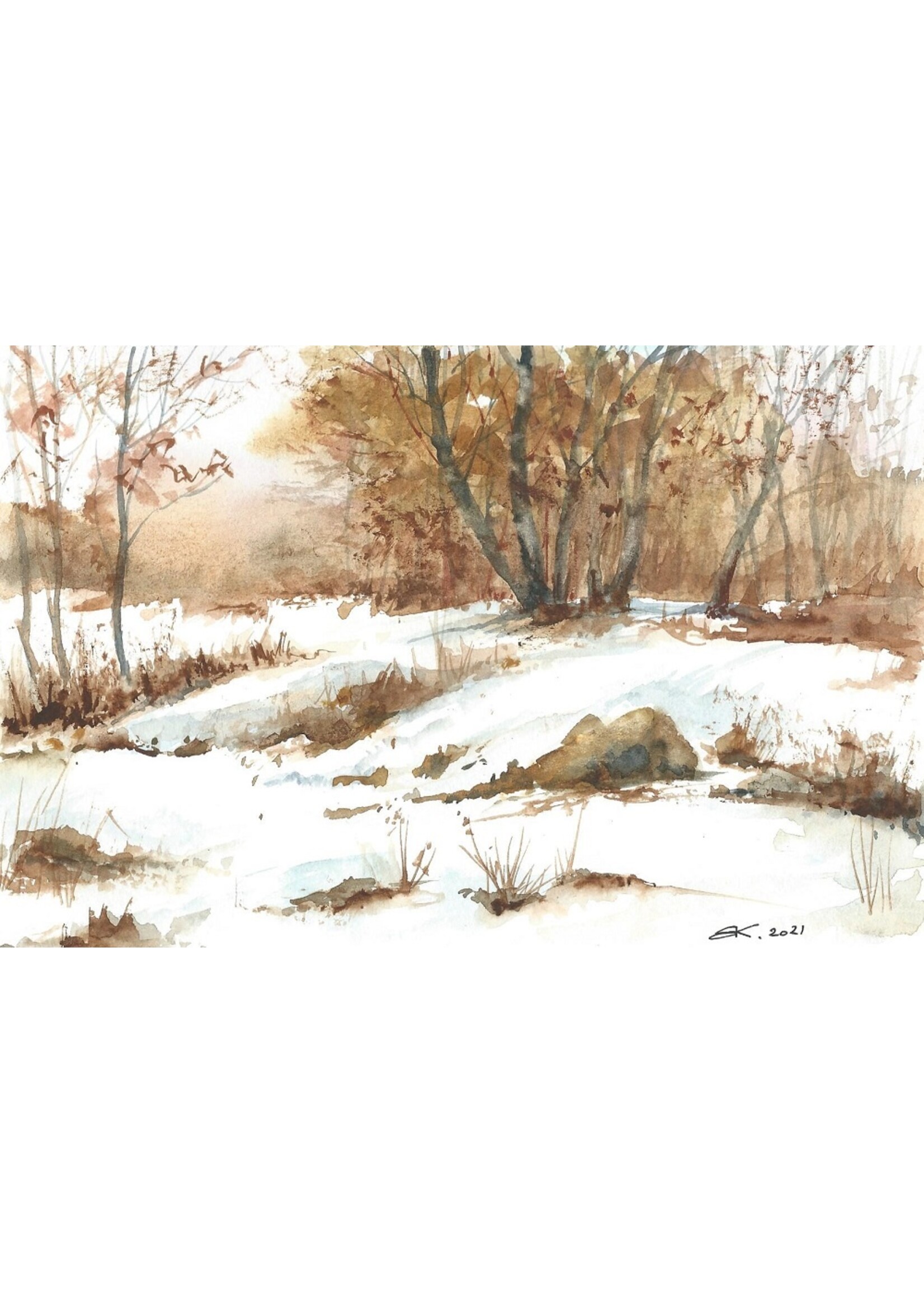 Viktor Kramarenko | Winter Rustle | 6 x 9 | Muse Gallery