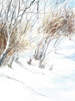 Viktor Kramarenko Sunlit Snowfield 6 x 9 | Muse Gallery