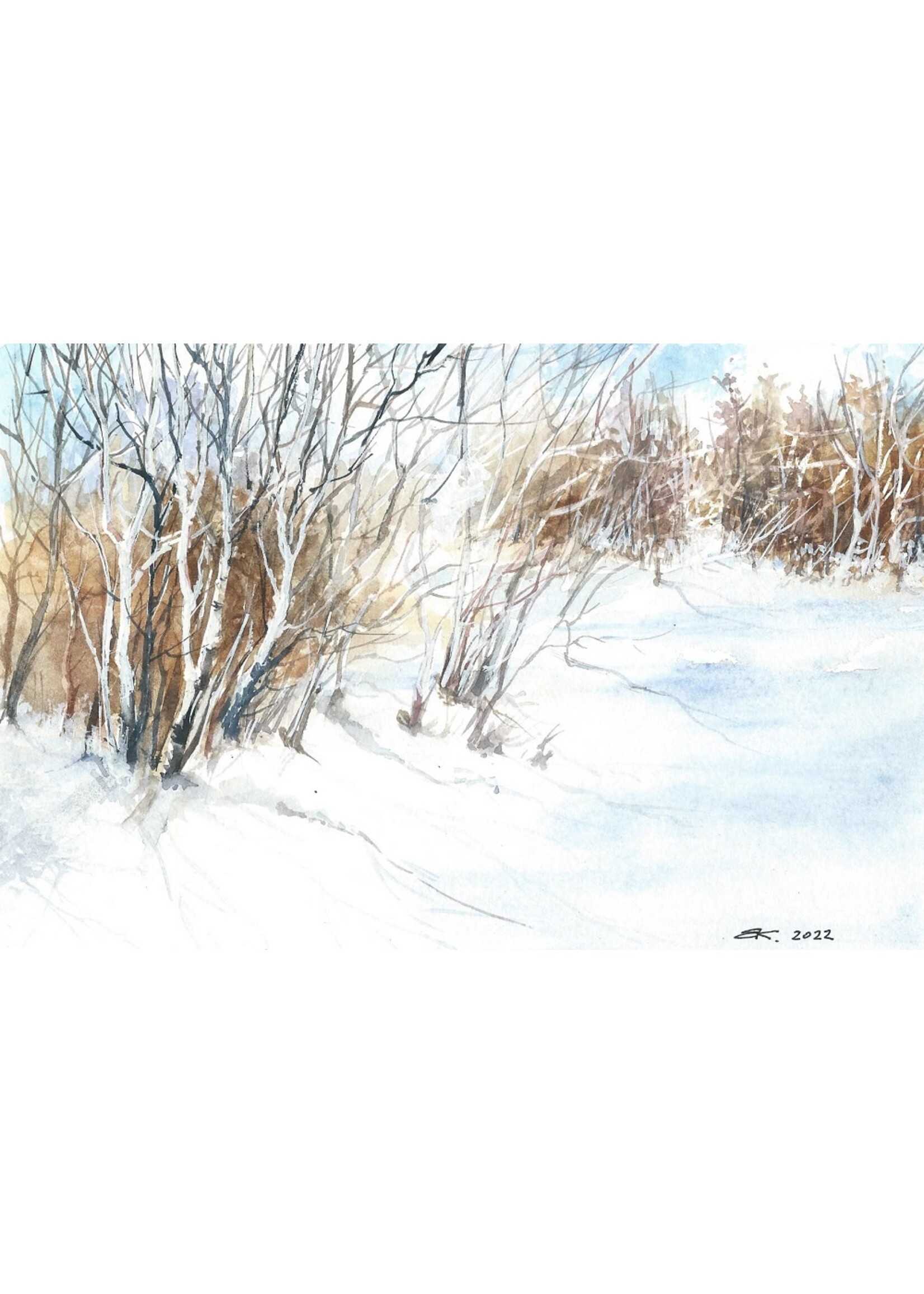 Viktor Kramarenko | Sunlit Snowfield | 6 x 9 | Muse Gallery