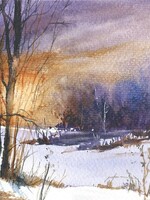 Viktor Kramarenko Late Winter Light 5.5 x 8.5 | Muse Gallery