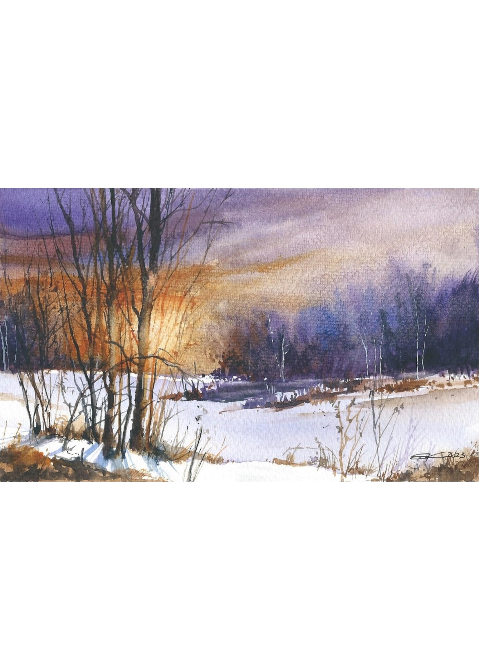 Viktor Kramarenko | Late Winter Light | 5.5 x 8.5 | Muse Gallery