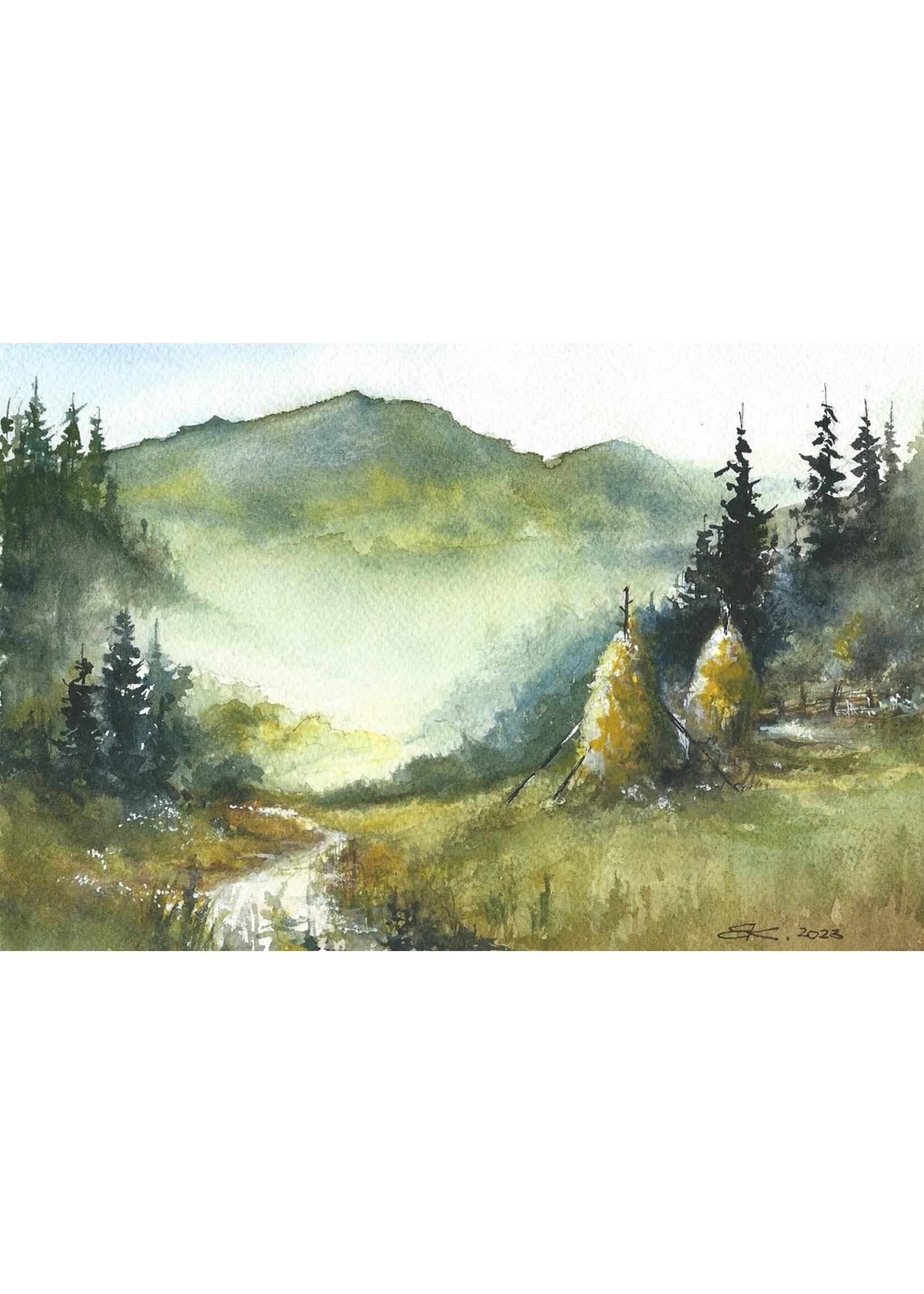 Viktor Kramarenko | Soft Mountain Haze | 6 x 9 | Muse Gallery