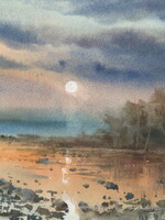 Viktor Kramarenko Evening Embers 7 x 10 | Muse Gallery