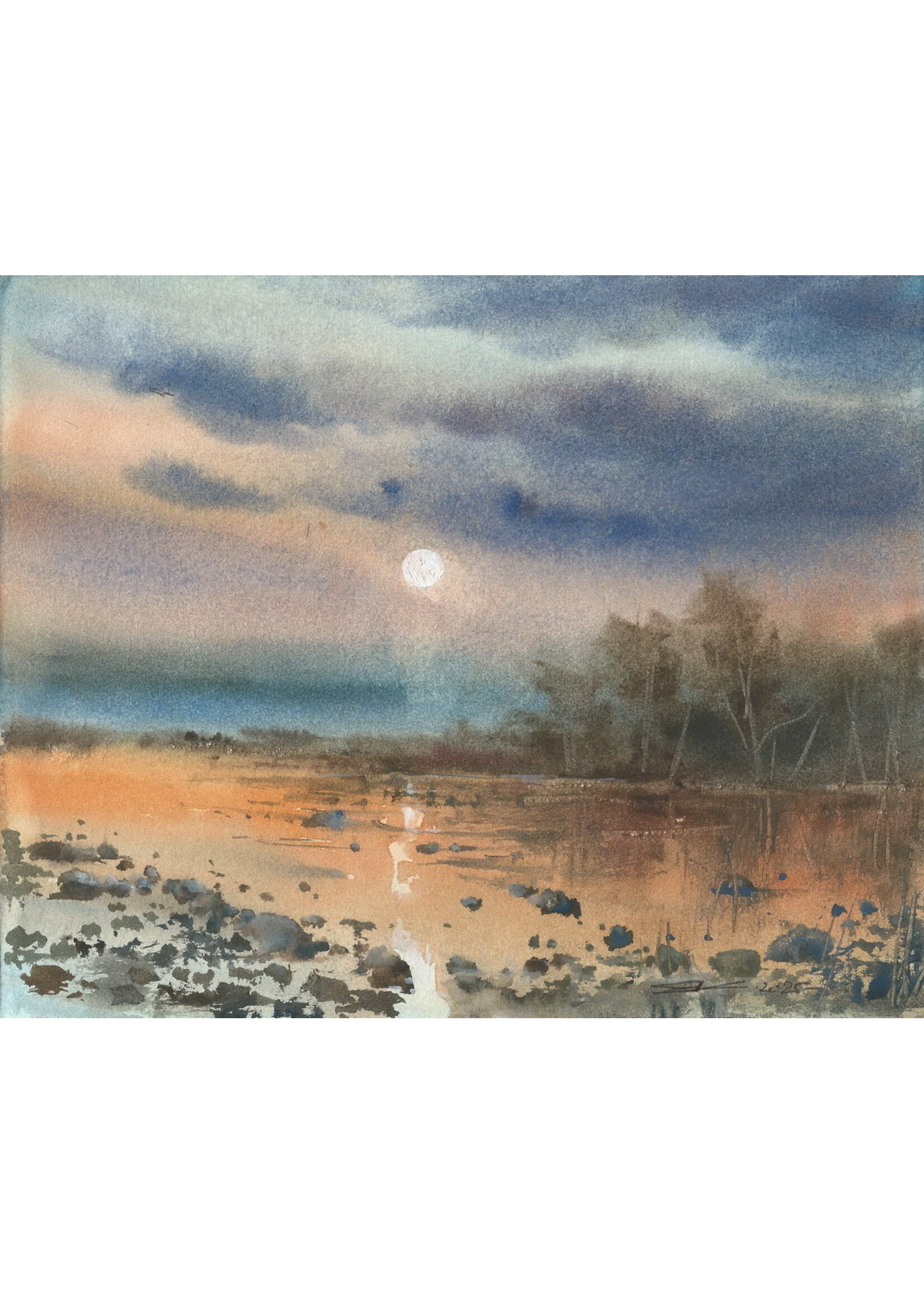 Viktor Kramarenko | Evening Embers  7 x 10 | Muse Gallery