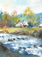 Viktor Kramarenko Restless Waters, Quiet Homes 7 x 10 | Muse Gallery