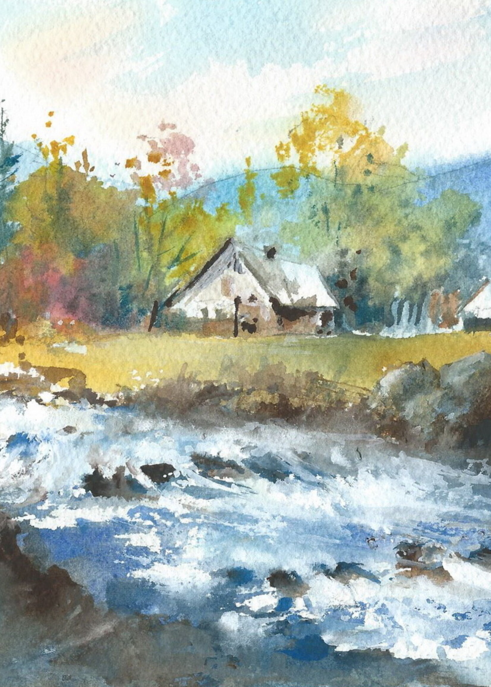 Viktor Kramarenko Restless Waters, Quiet Homes 7 x 10 | Muse Gallery