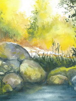 Viktor Kramarenko Sun-Washed Stones 7 x 10 | Muse Gallery