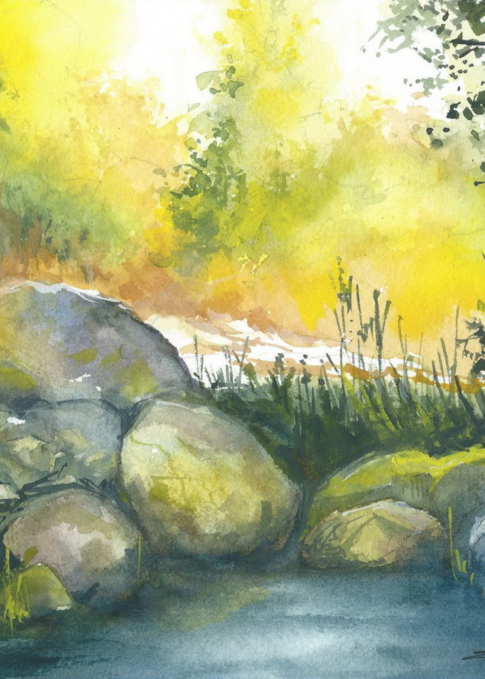 Viktor Kramarenko Sun-Washed Stones 7 x 10 | Muse Gallery