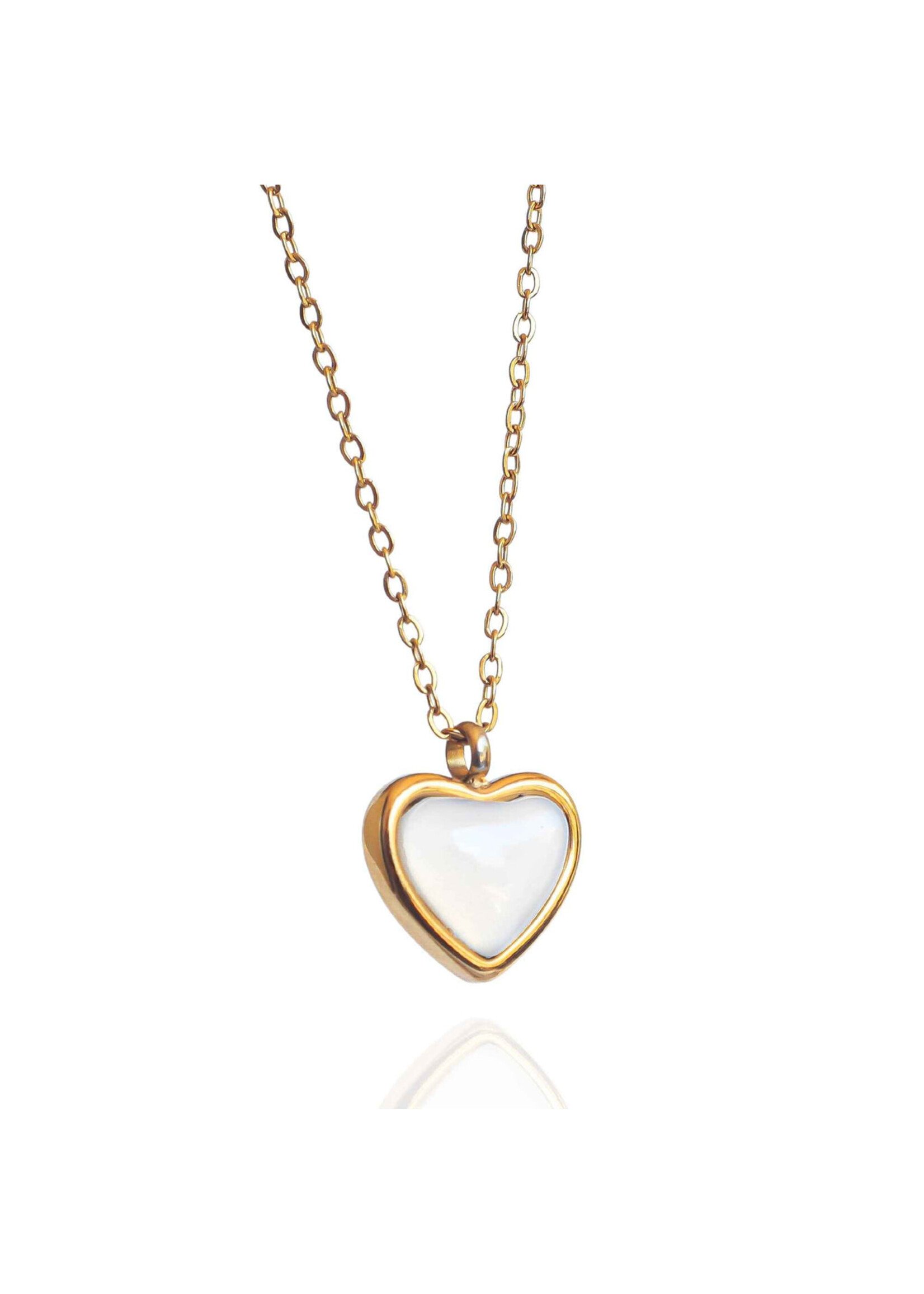 Aryenne Jewelry & Suncatchers Aryenne Jewelry & Suncatchers White Agate Heart Necklace