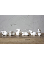 Creative Co-op Creative Co Op Ceramic bunnies white