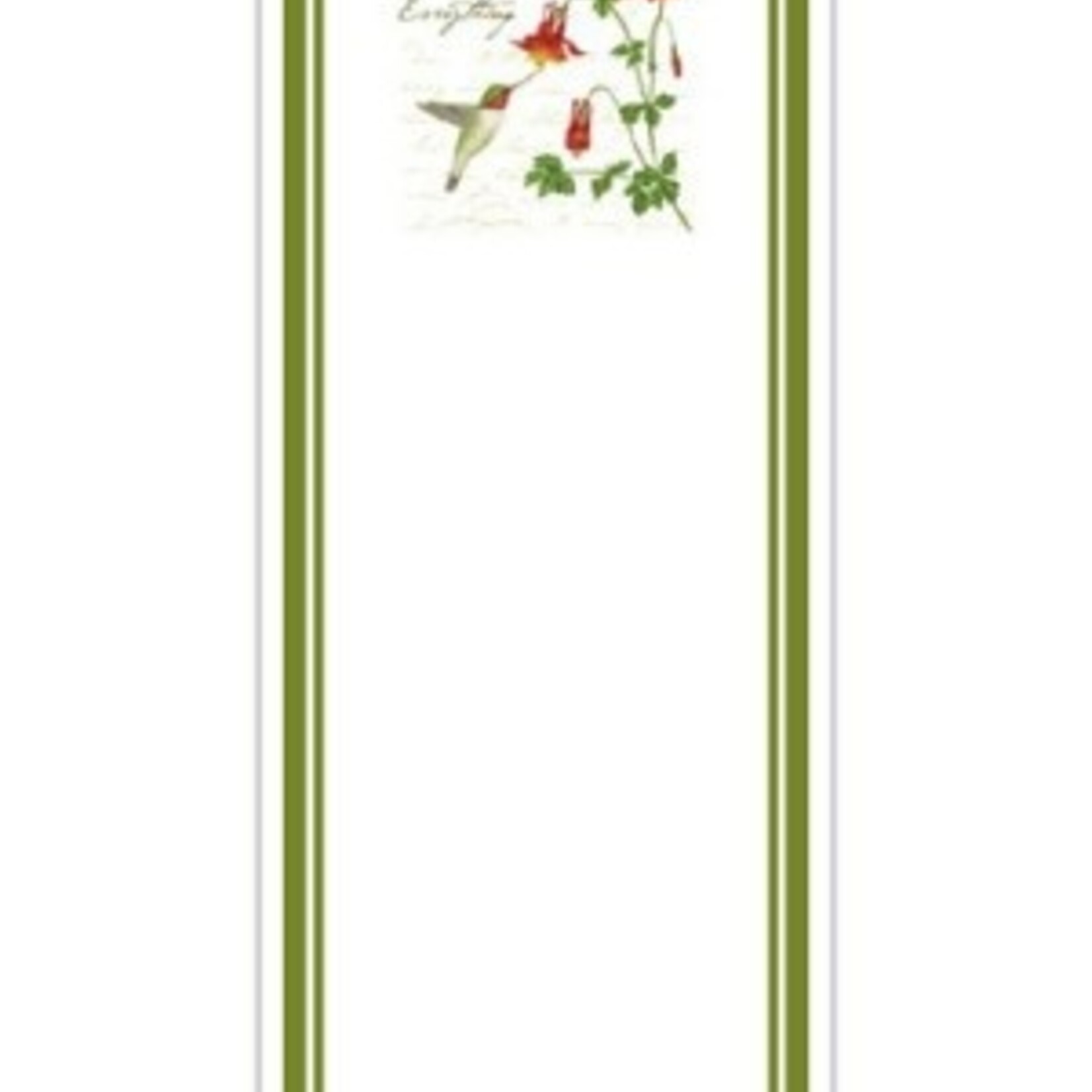 Alice's Cottage Magnetic Note Pad Hummingbird