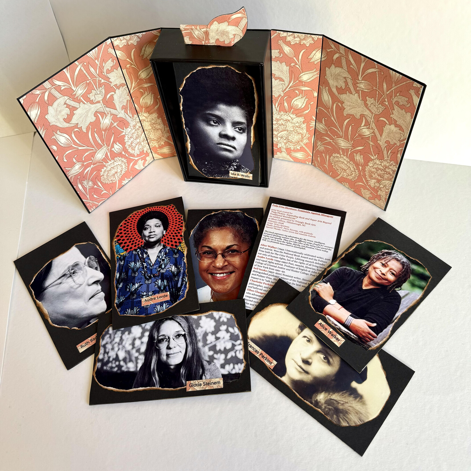 Pulp Fiction Helen Spielman Pulp-Free Herstory: Feminists Against Misogyny 15w x 9h x 5d | Muse Gallery