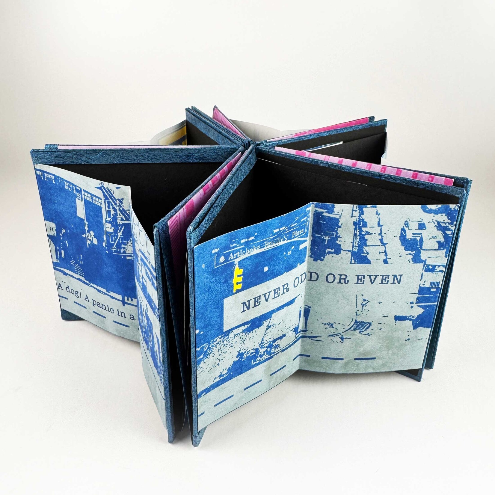 Pulp Fiction Janet Guertin never odd or even: a palindromic tale 9x9x4| Muse Gallery