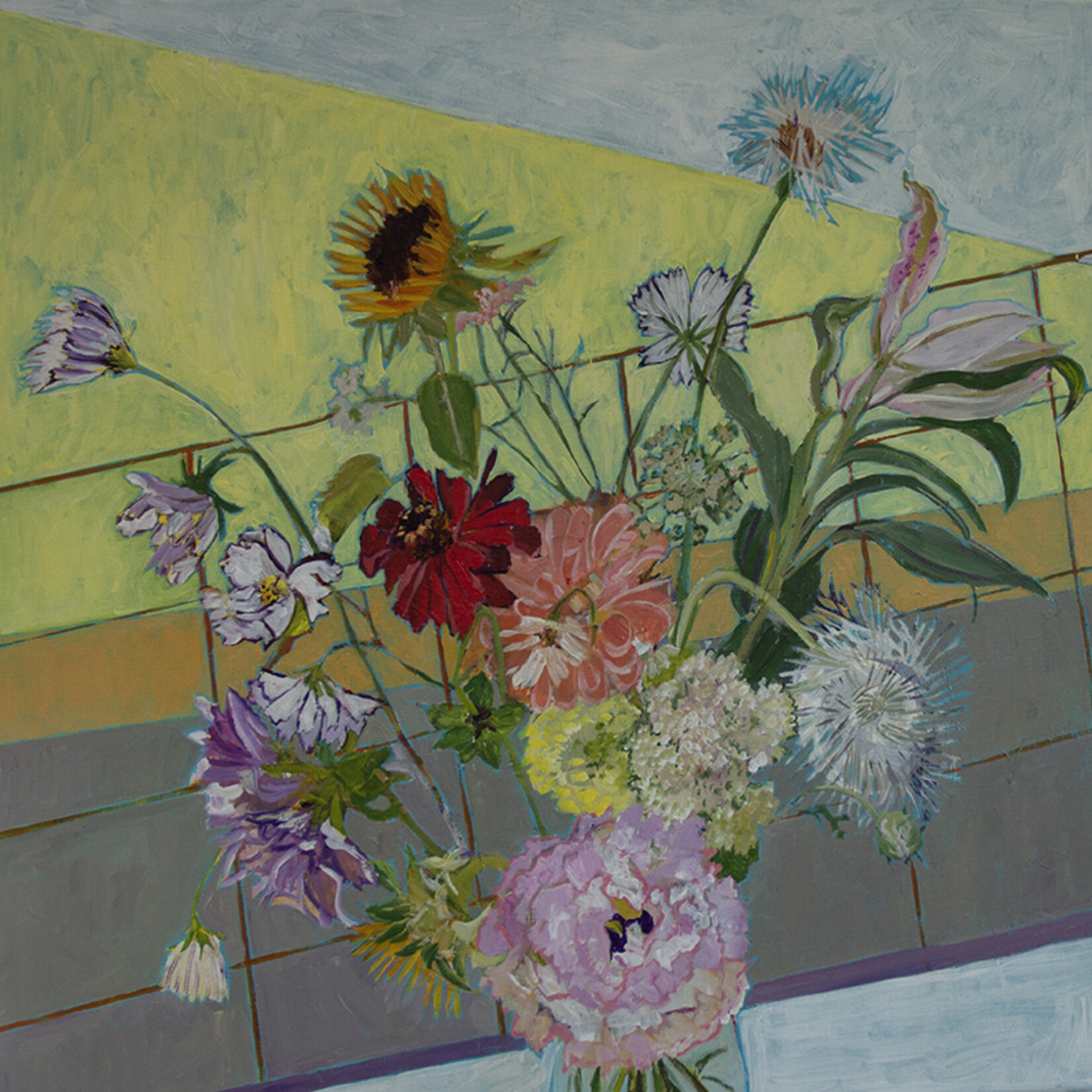 Lila Bacon | Out the Studio Window | 24 x 24 | Muse Gallery