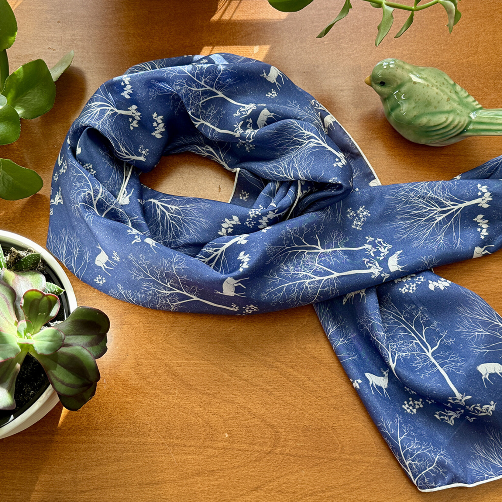 Joanna Massey Lelekacs  Bluefae Studios | Forest Ephemerals Silk Scarf | 10 x 45 | Muse Gallery