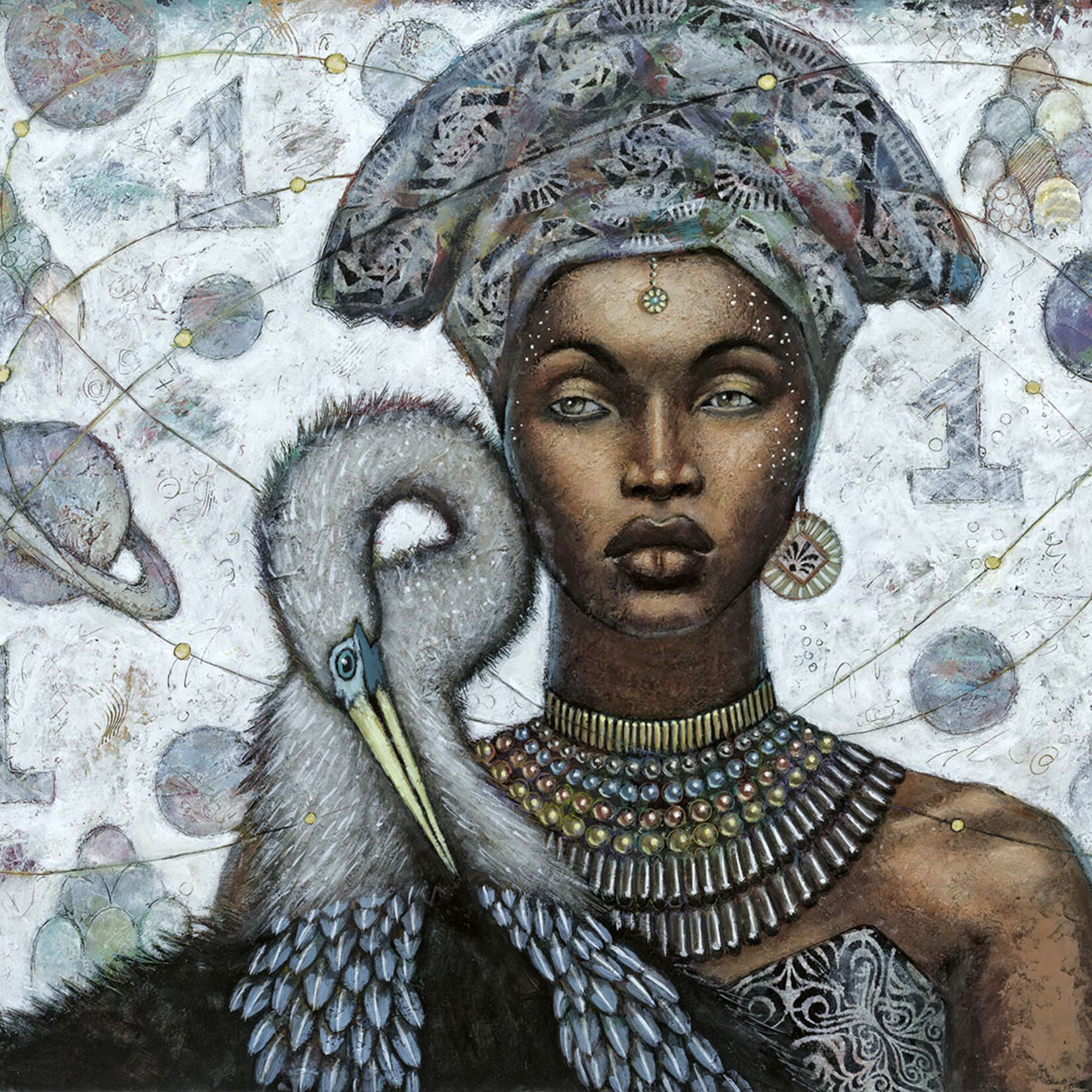 Sudie Rakusin , Connected to Infinite Source,  co-creating with Divinity, follow your heart ,  18” h x 24” w , Muse Gallery