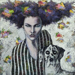Sudie Rakusin , Natural leader, courageous and confident,  brilliant and bold, assertive, action oriented ,  18” h x 18” w , Muse Gallery