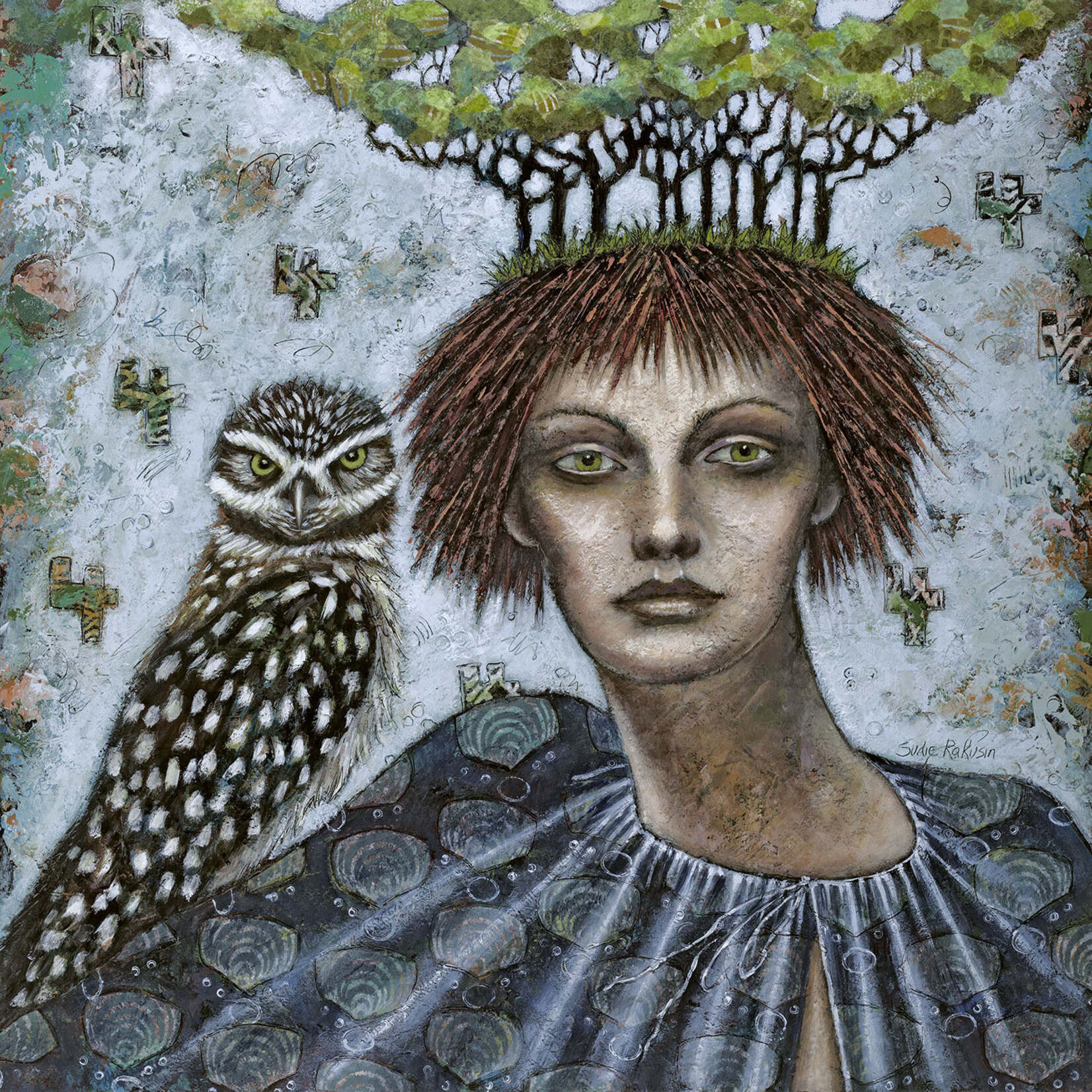 Sudie Rakusin , Radical self-acceptance, trust you are where  you are meant to be and the Universe will work with you ,  18” h x 18” w , Muse Gallery