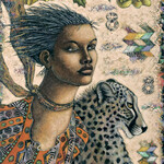 Sudie Rakusin , Number 8: High energy and prosperous, pure Life Force of Prana; the breath that gives us vitality in life that fuels our souls and every part of existence ,  24” h x 18” w , Muse Gallery