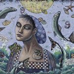 Sudie Rakusin , Number 9: Psychic sublime intelligence that goes beyond logic of the mind to see the Unseen, sensitivity to all senses, graceful ,  20” h x 24” w , Muse Gallery