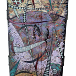 Sudie Rakusin , “… And we do not make our own way without companions. As the road unfolds, we travel side by side. We share the shift from darkness into light.” , 29.5” h x 20” w x 3” d (closed) 38” w (open), Muse Gallery