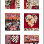 Sudie Rakusin , Grid Eight: Hearts , 15" w x 21" h , Muse Gallery