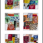 Sudie Rakusin , Grid Nine: Hearts ,  15" w x 21" h , Muse Gallery
