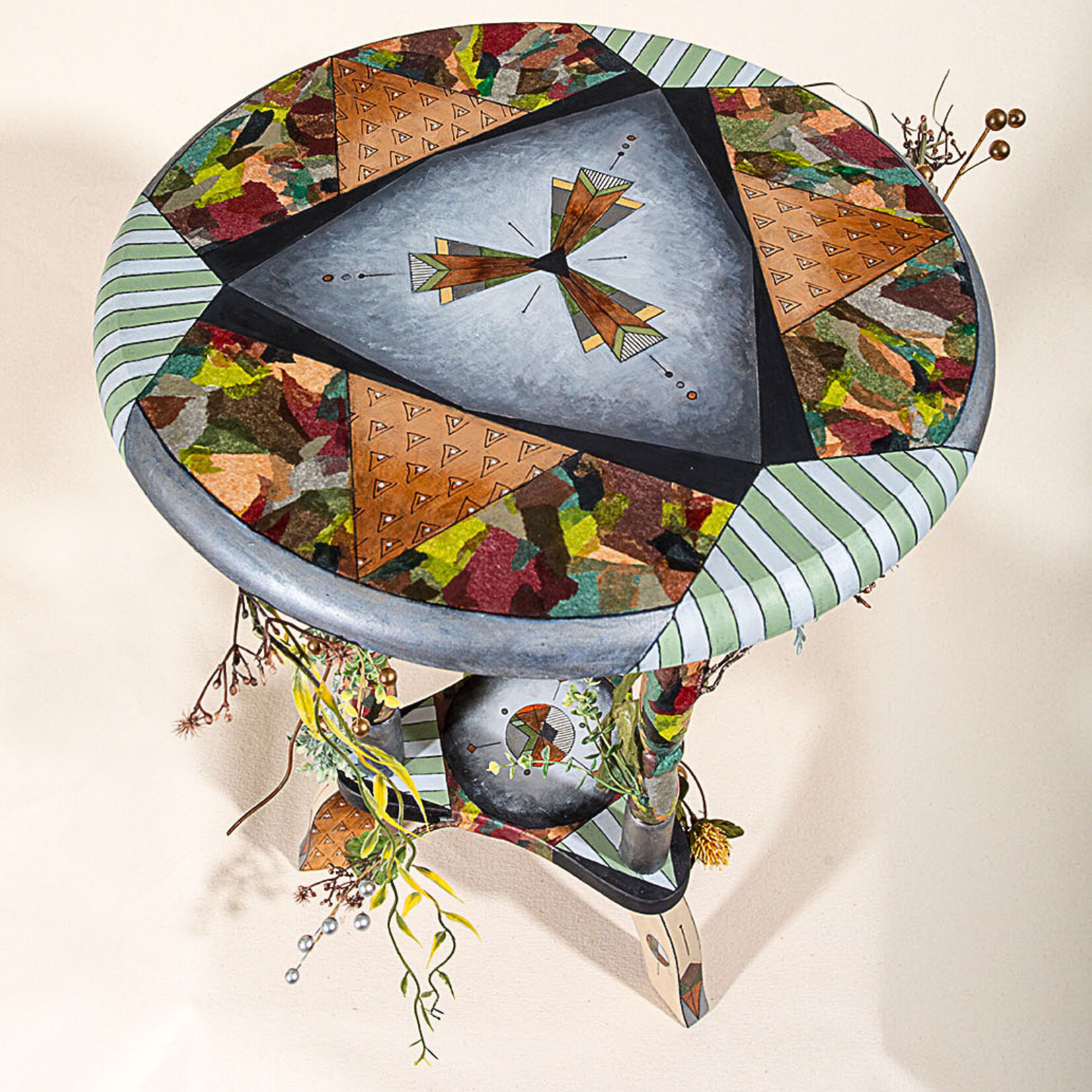 Sudie Rakusin , Bark and Twig Table ,  22" w x 16" c , Muse Gallery