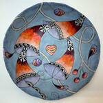 Sudie Rakusin , Heart Bowl No.14 ,  9" d x 3" h , Muse Gallery
