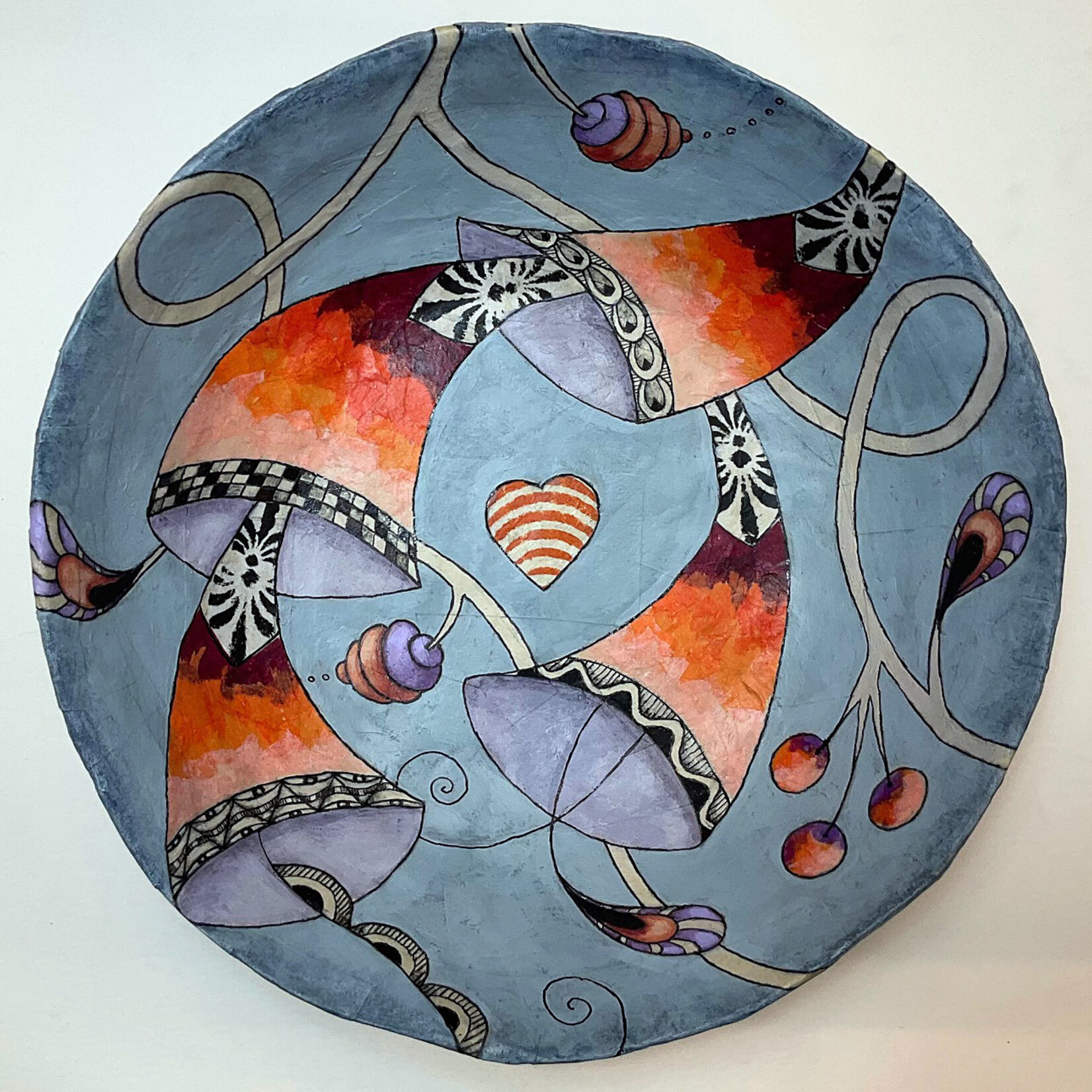 Sudie Rakusin , Heart Bowl No.14 ,  9" d x 3" h , Muse Gallery