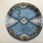 Sudie Rakusin , Heart Plate No.3 ,  9" d x 3" h , Muse Gallery