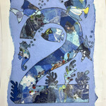 Sudie Rakusin , Number 2 collage ,  12” h x 14” w , Muse Gallery