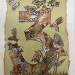 Sudie Rakusin , Number 3 collage ,  12” h x 14” w , Muse Gallery