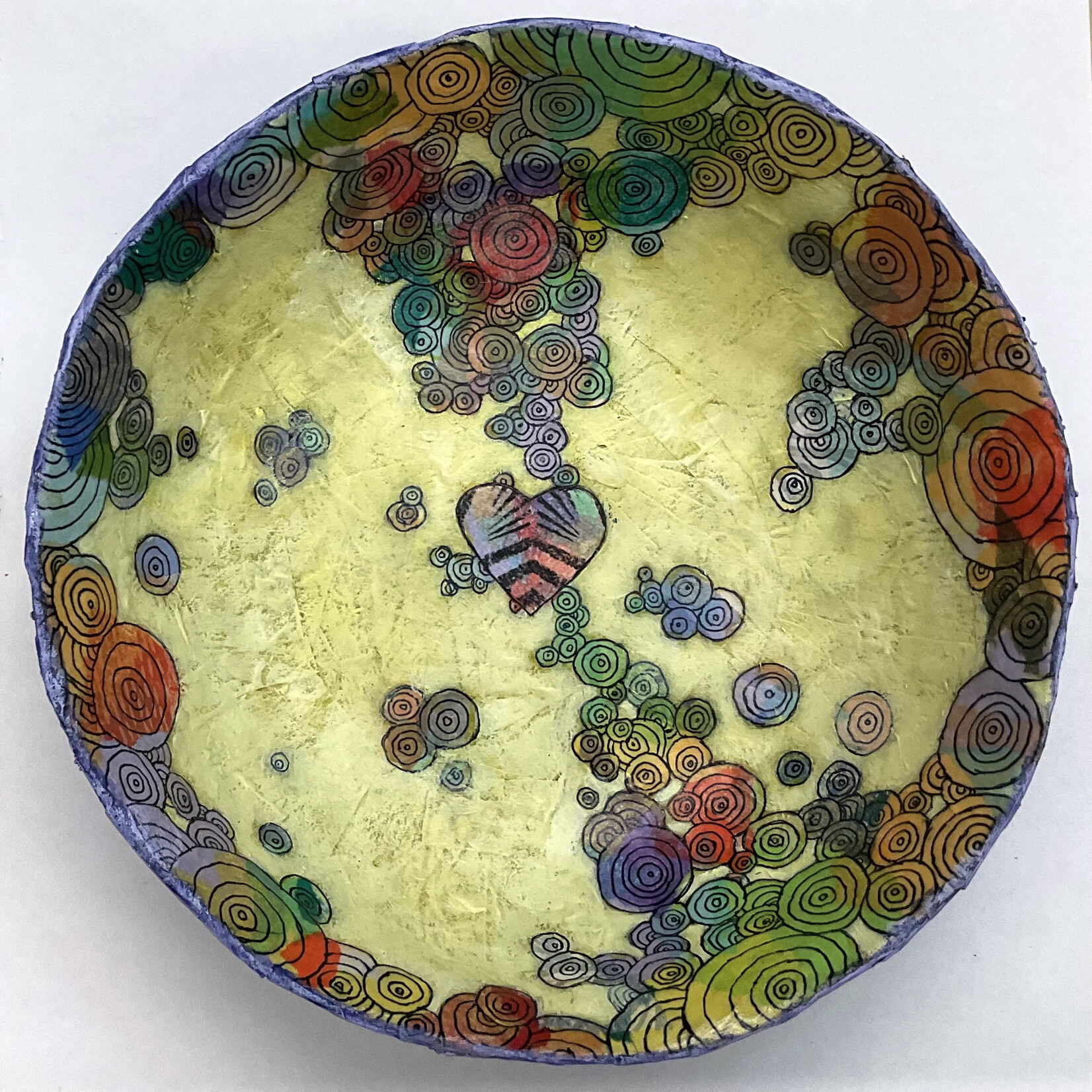 Sudie Rakusin , Heart Bowl No.3 ,  9" d x 3" h , Muse Gallery