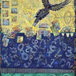 Sudie Rakusin , Each number vibrates with its own particular essence; the underlying vocabulary of the Universe’ Diptych – Left  ,  30” h x 24” w , Muse Gallery