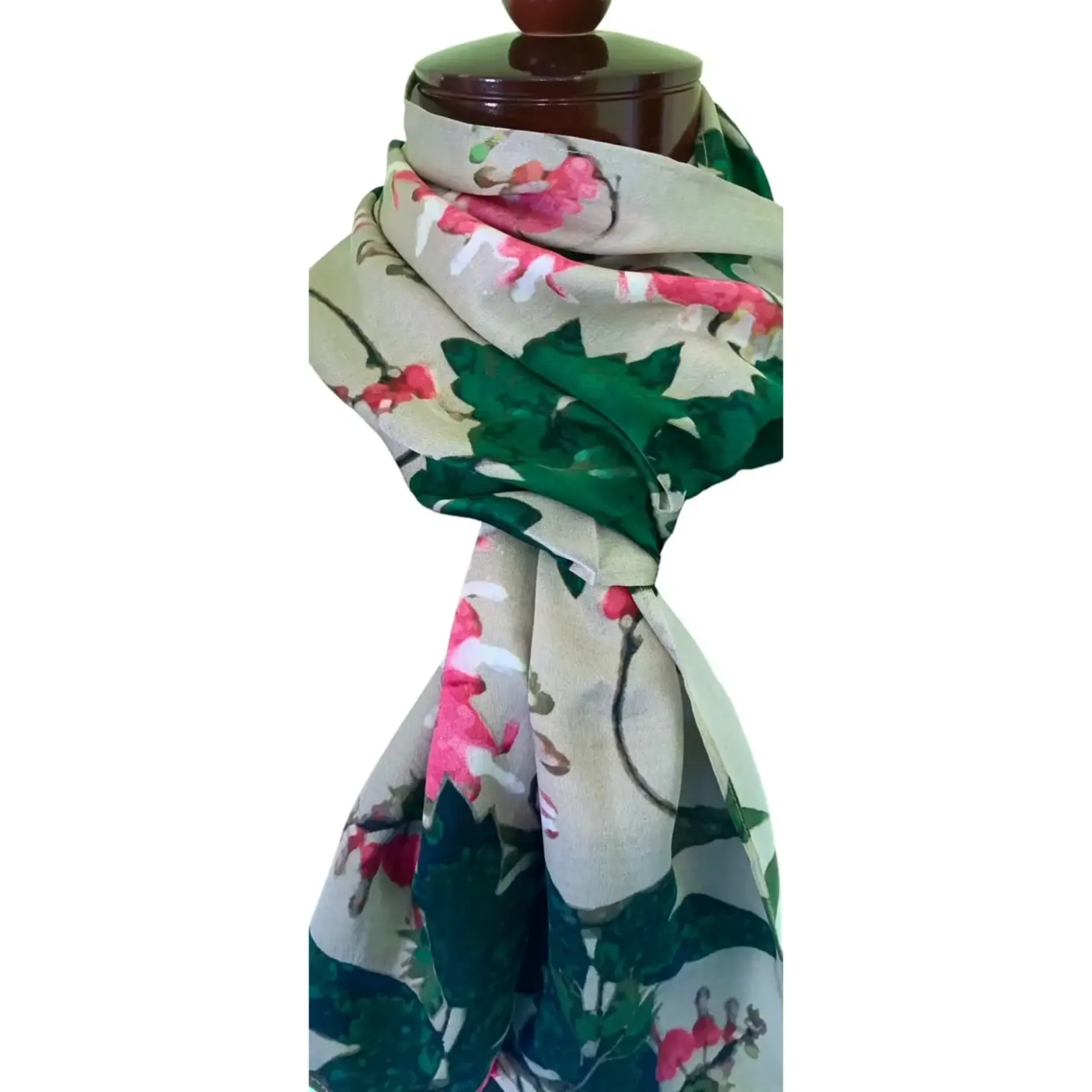 Nina J Nina J Mighty Hearts Silk Scarf