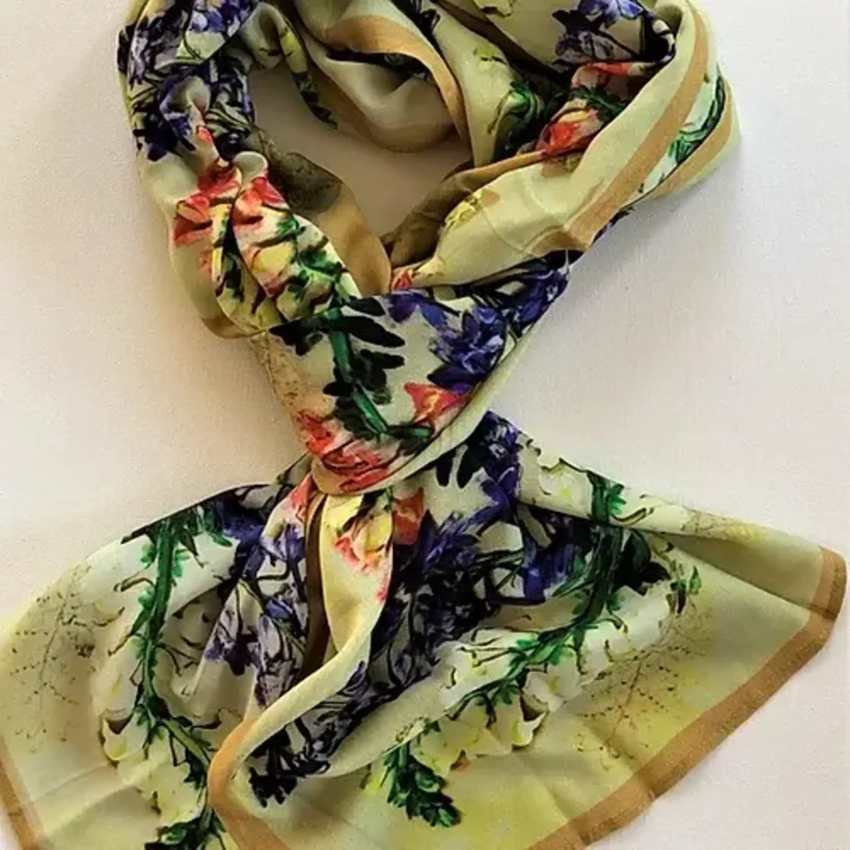 Nina J Nina J Formal Gardens Cotton Scarf