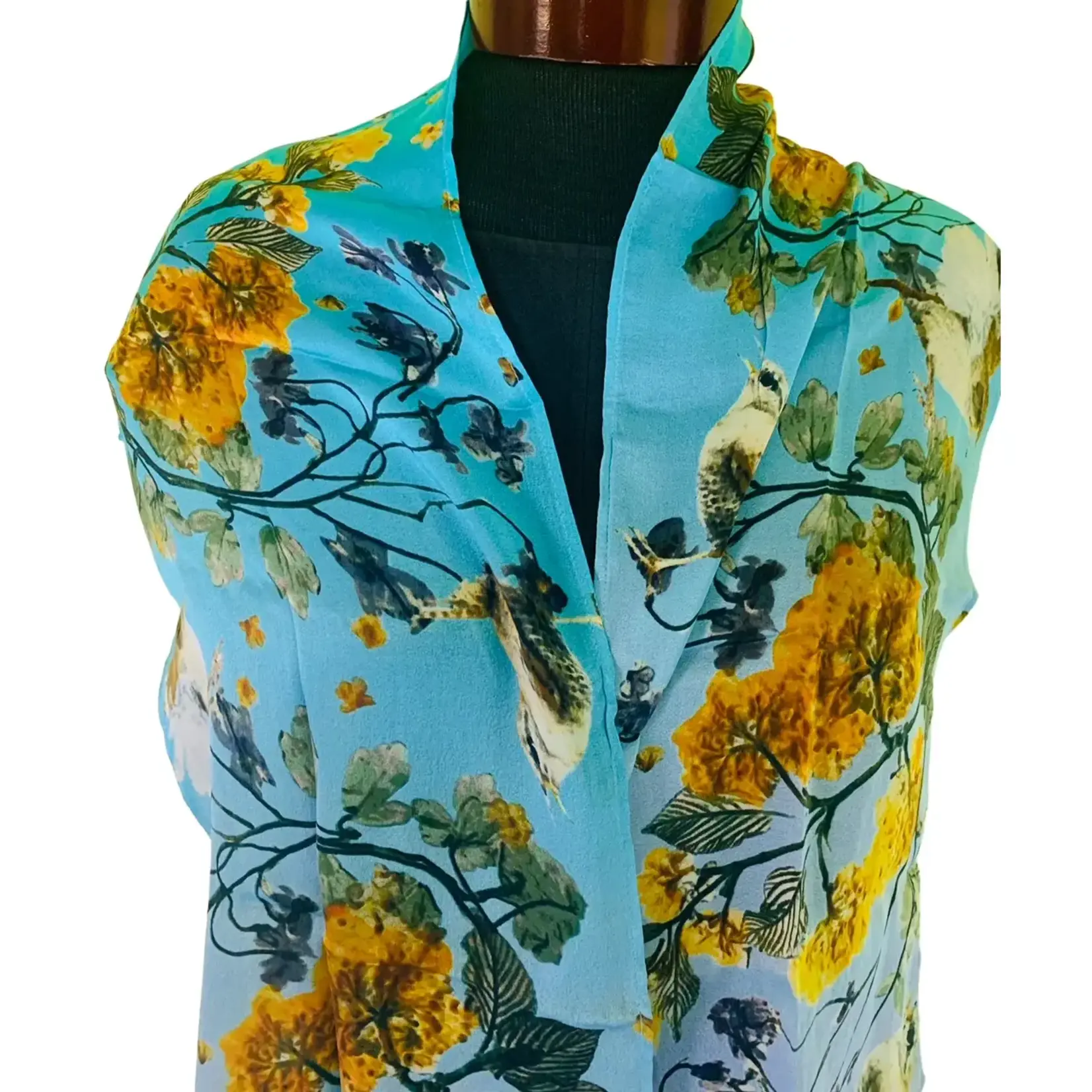 Nina J Nina J Viburnum Wrens Silk Scarf