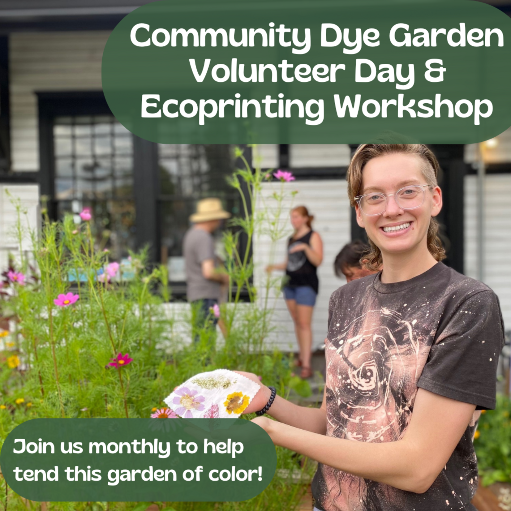 My Muses Card Shop Community Dye Garden Volunteer Day & Cyanotype Print Making
