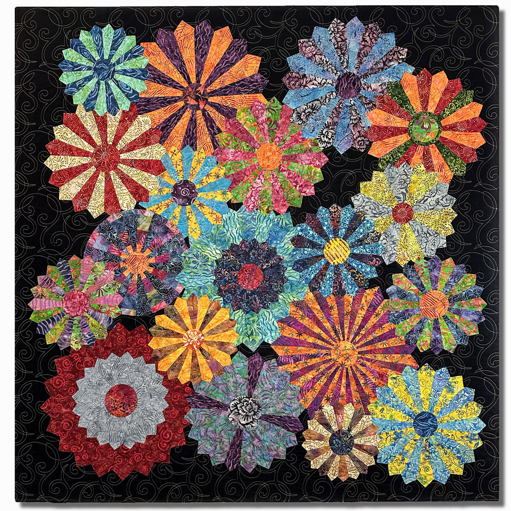 Ellen Fisher , Floral Fireworks, 64 w x 63 h | Muse Gallery