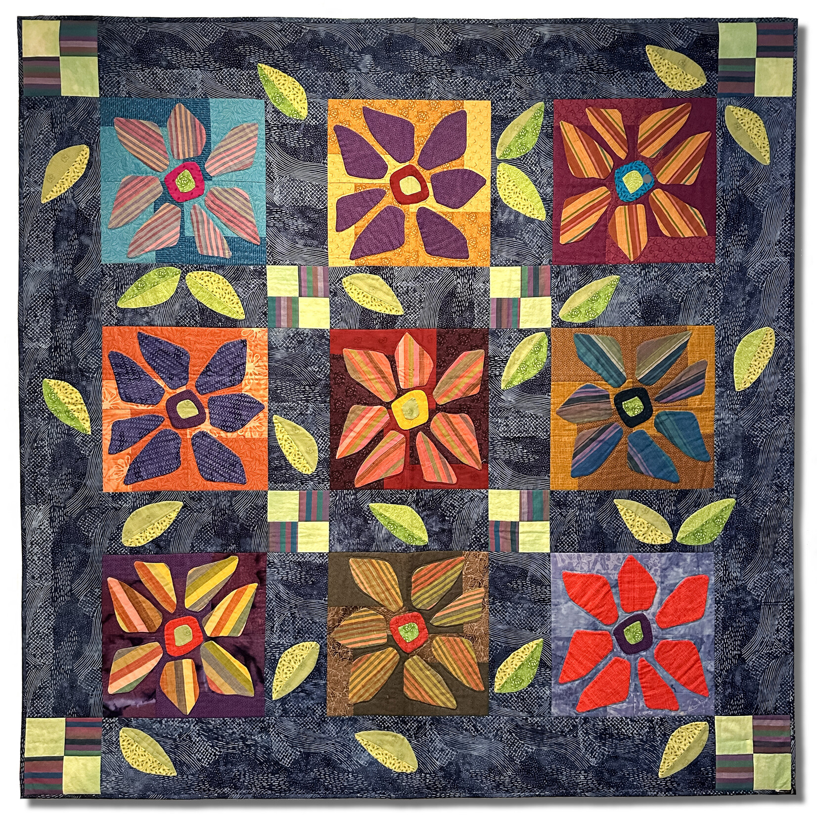 Ellen Fisher , Petals and Leaves , 56 w x 56 h | Muse Gallery