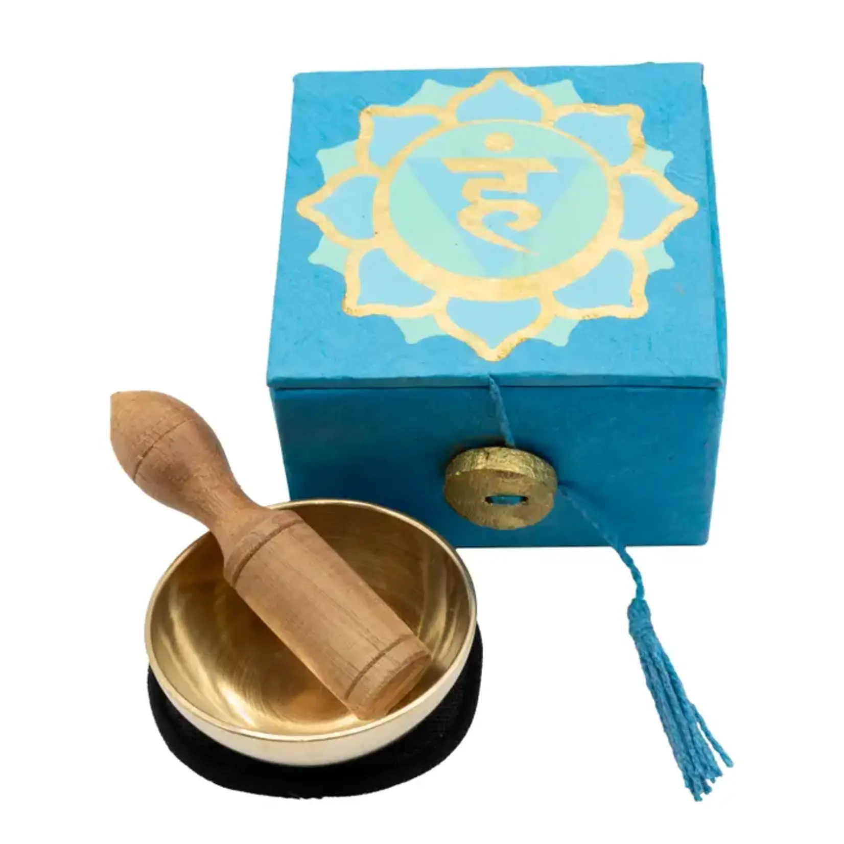 Dzi Handmade Dzi 2" Throat chakra  Mini Meditation Bowl