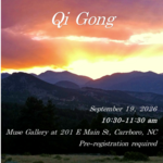 Rachel E Schaal Wilson Moving Meditation Qigong with Rachel (September 19th , 10:30-11:30 am)