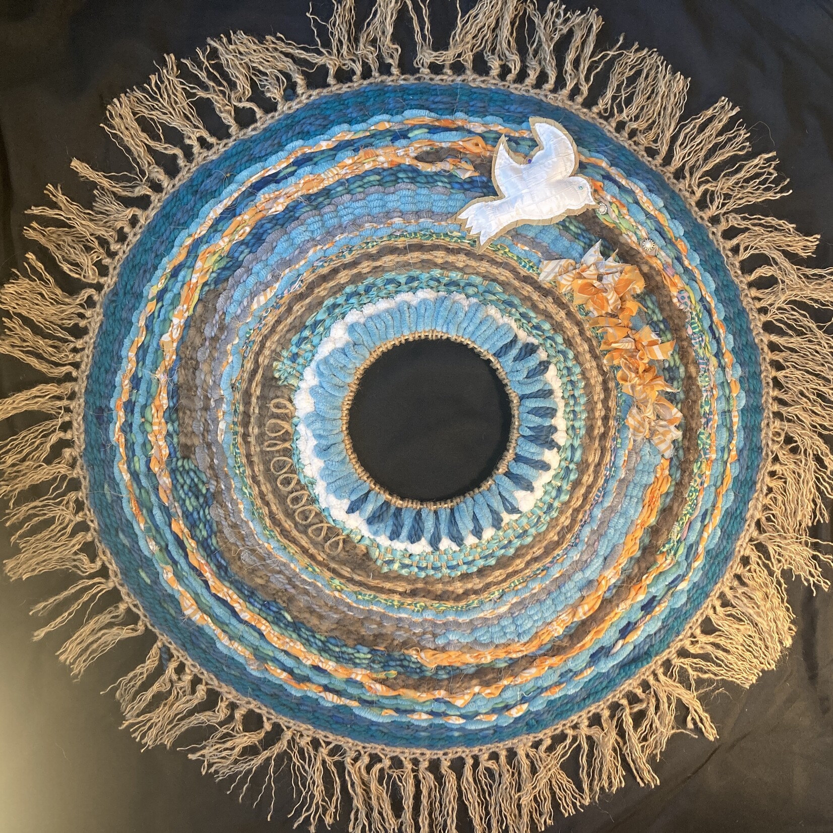 Eryn Donnalley , Woven mandala , 39" diameter , Muse Gallery